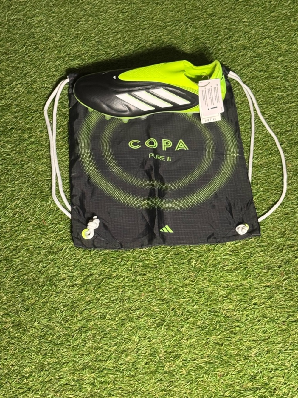 Copa Pure 3 Elite Laceless FG soccer Cleats Mens Size 9
